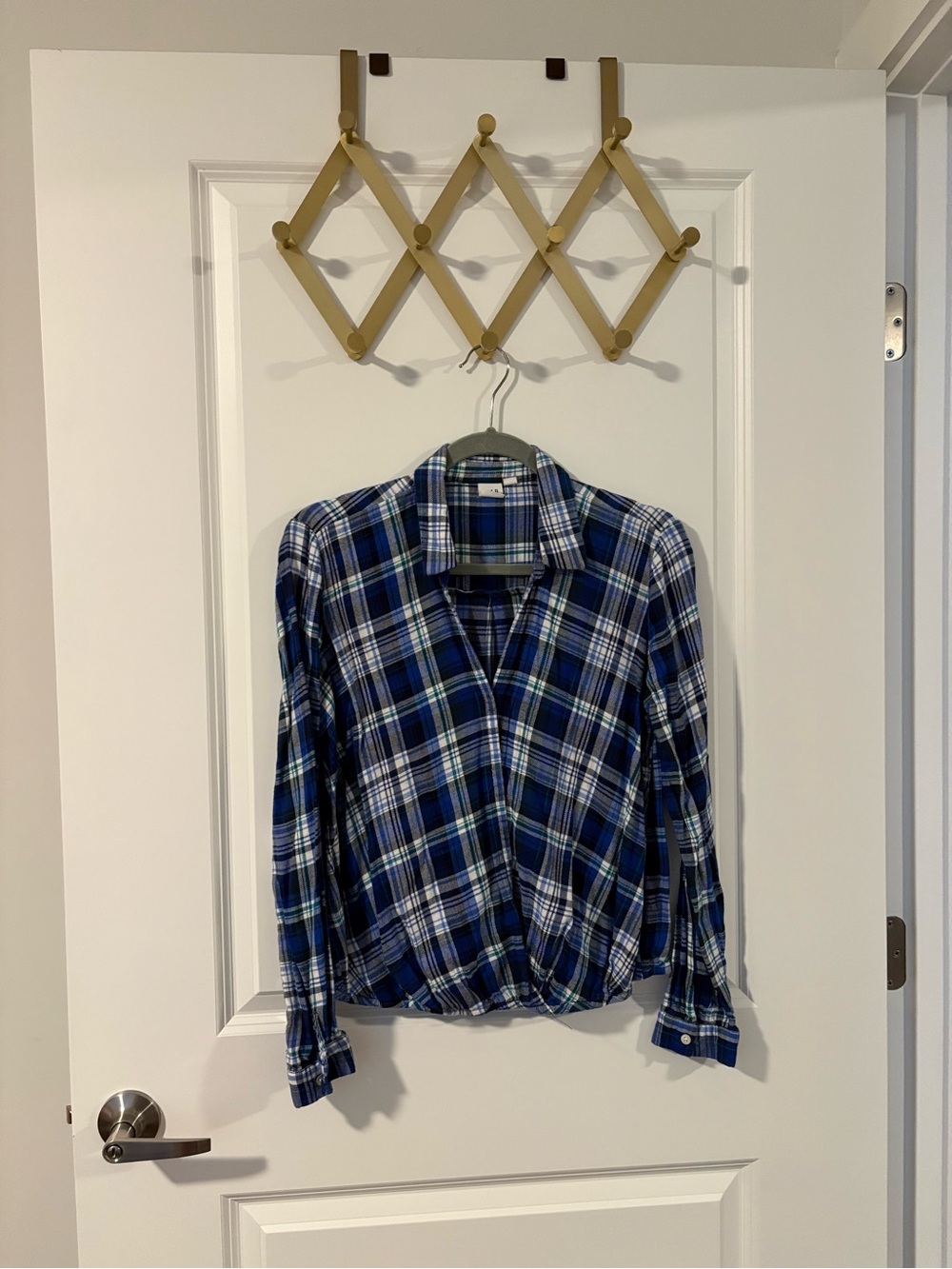 GAP Blue Plaid Button-Down Shirt